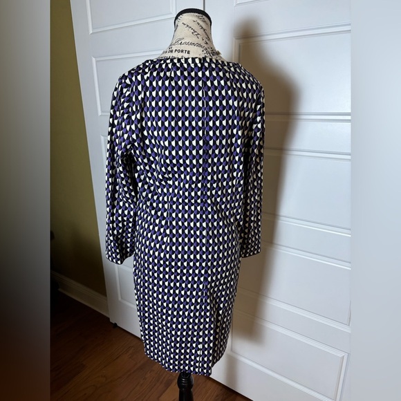 J Crew Jet Set Geo Shift Career 3/4 Sleeve Dress - Picture 3 of 10